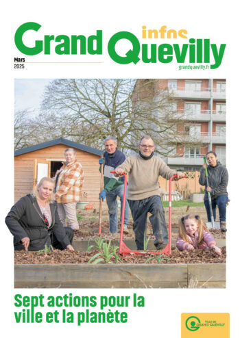 couverture du Grand Quevilly infos de mars dans un jardin partagé