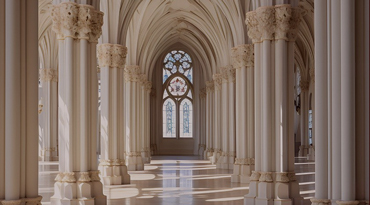 L'intérieur d'une église