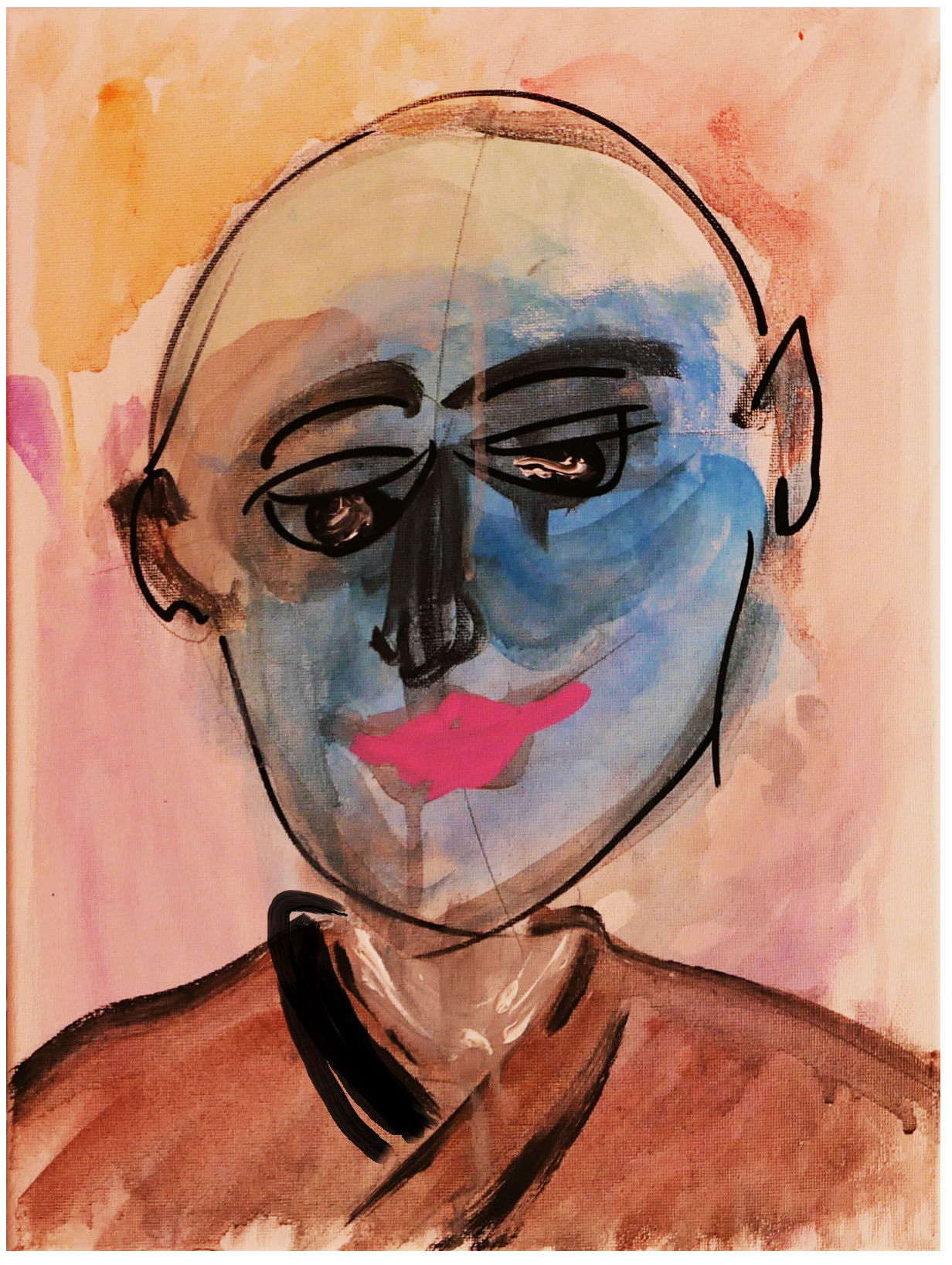 un portrait peint