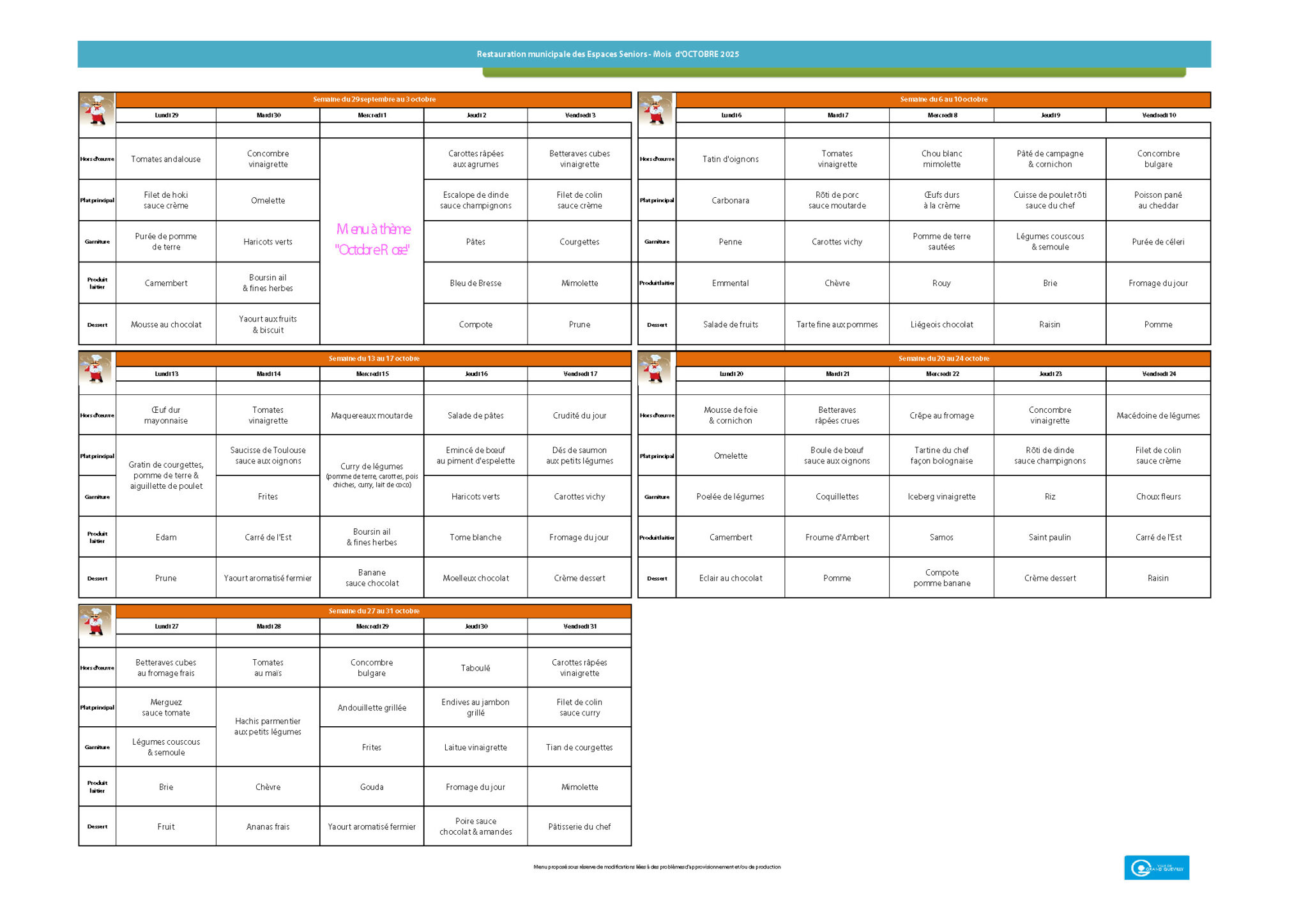 menu espaces seniors