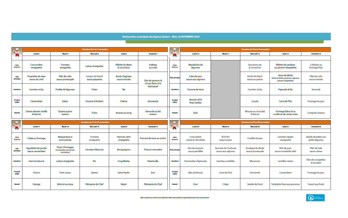 menu espaces seniors